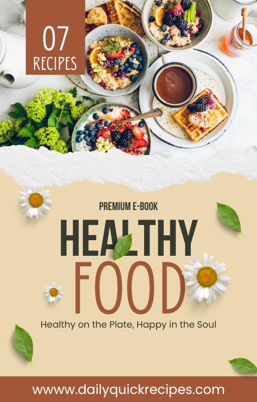 Healthy quick recipes ebook featuring simple breakfast and dinner ideas